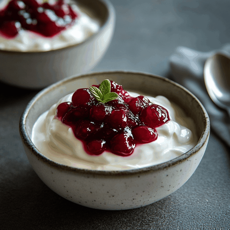 Yogur griego con coulis de frutos rojos: un postre saludable y lleno de sabor