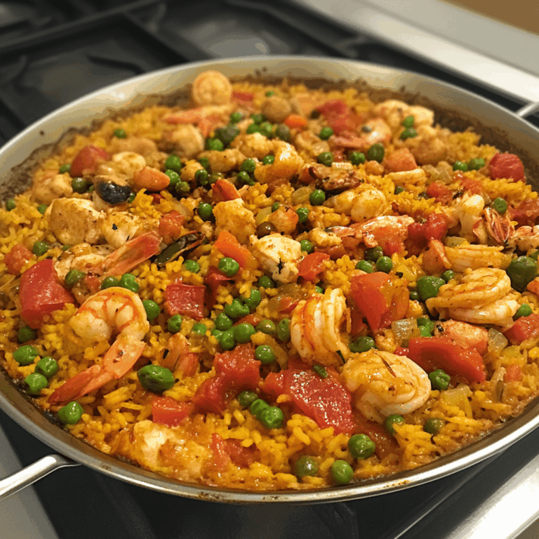 Paella de marisco (versión simplificada): un clásico español al alcance de todos