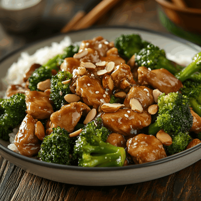 Salteado de pollo con almendras y brócoli: una receta saludable y llena de sabor