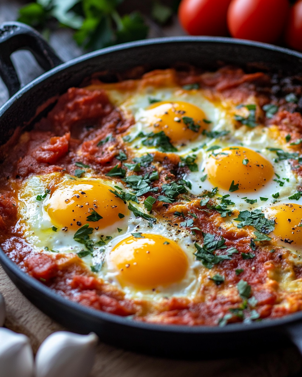 Shakshouka Fácil (Huevos Perfectos y Salsa Densa) - Recetas de Mamá Sofía