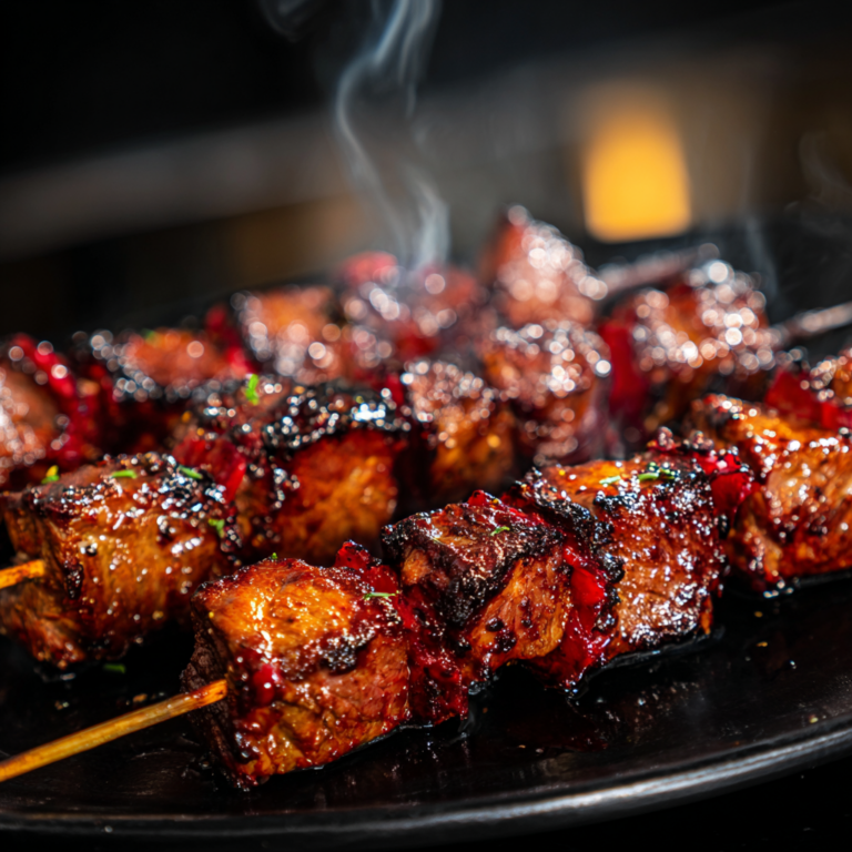 Brochetas de Cerdo Adobado en Freidora de Aire (Siempre Jugosas y Caramelizadas) - Recetas de Mamá Sofía
