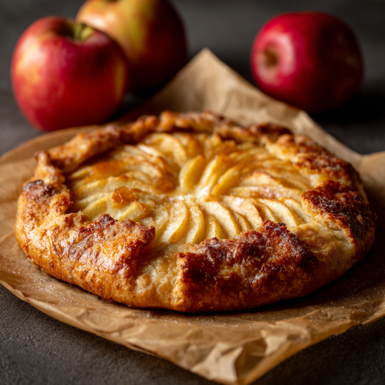 Tarta Rústica de Manzana en Freidora de Aire (Base Crujiente y Fruta Brillante) - Recetas de Mamá Sofía