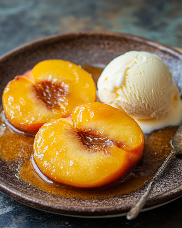 Melocotones Asados en Freidora de Aire (Postre Fácil sin Horno) - Recetas de Mamá Sofía