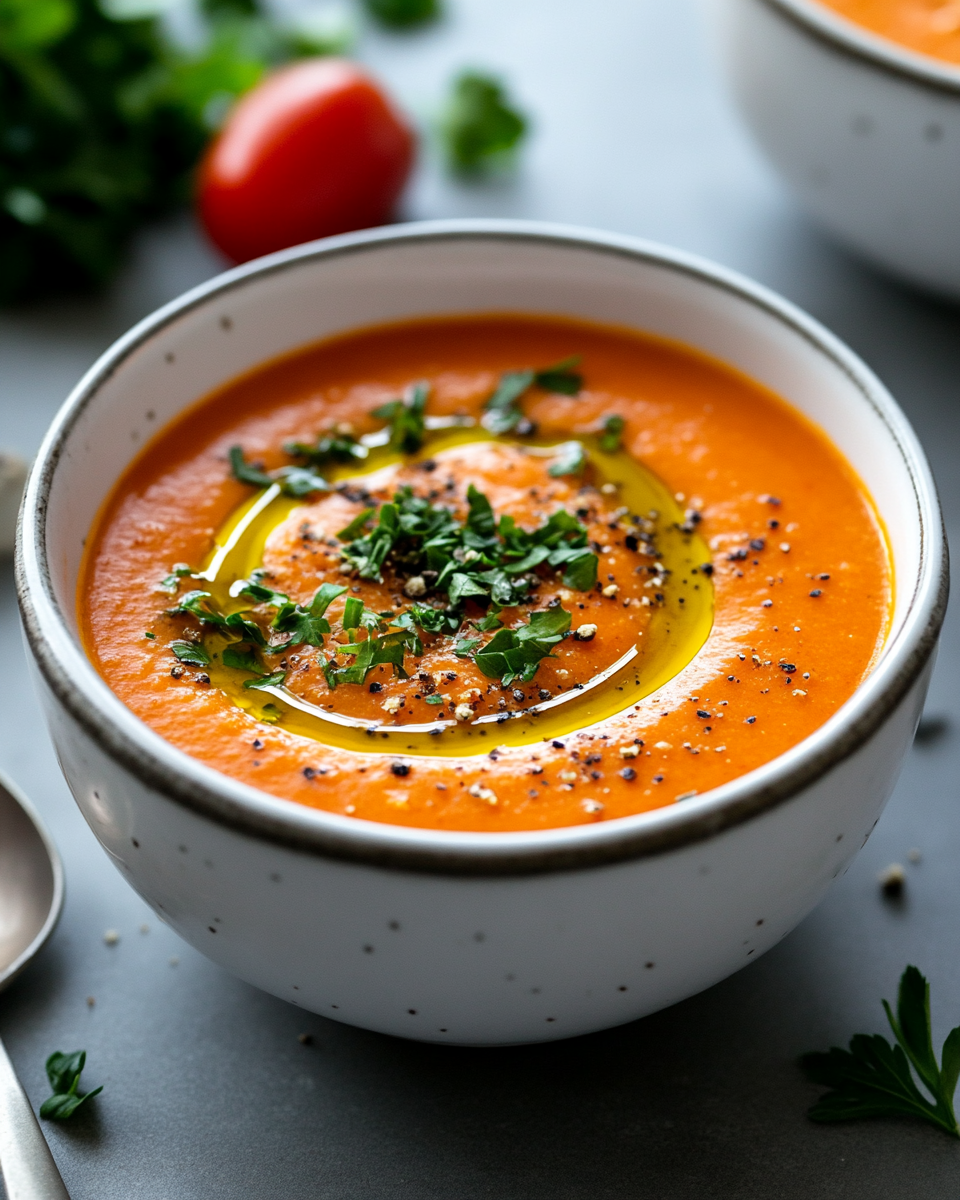Gazpacho Andaluz Cremoso (Sin Acidez ni Tropezones) - Recetas de Mamá Sofía
